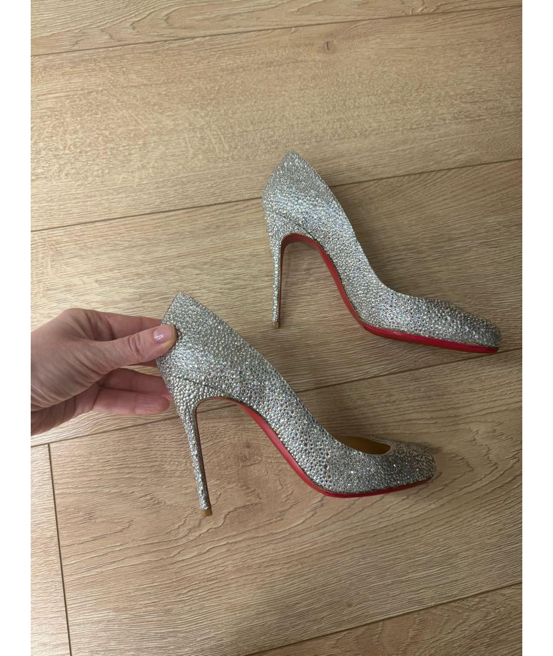 CHRISTIAN LOUBOUTIN Серебряные туфли, фото 9