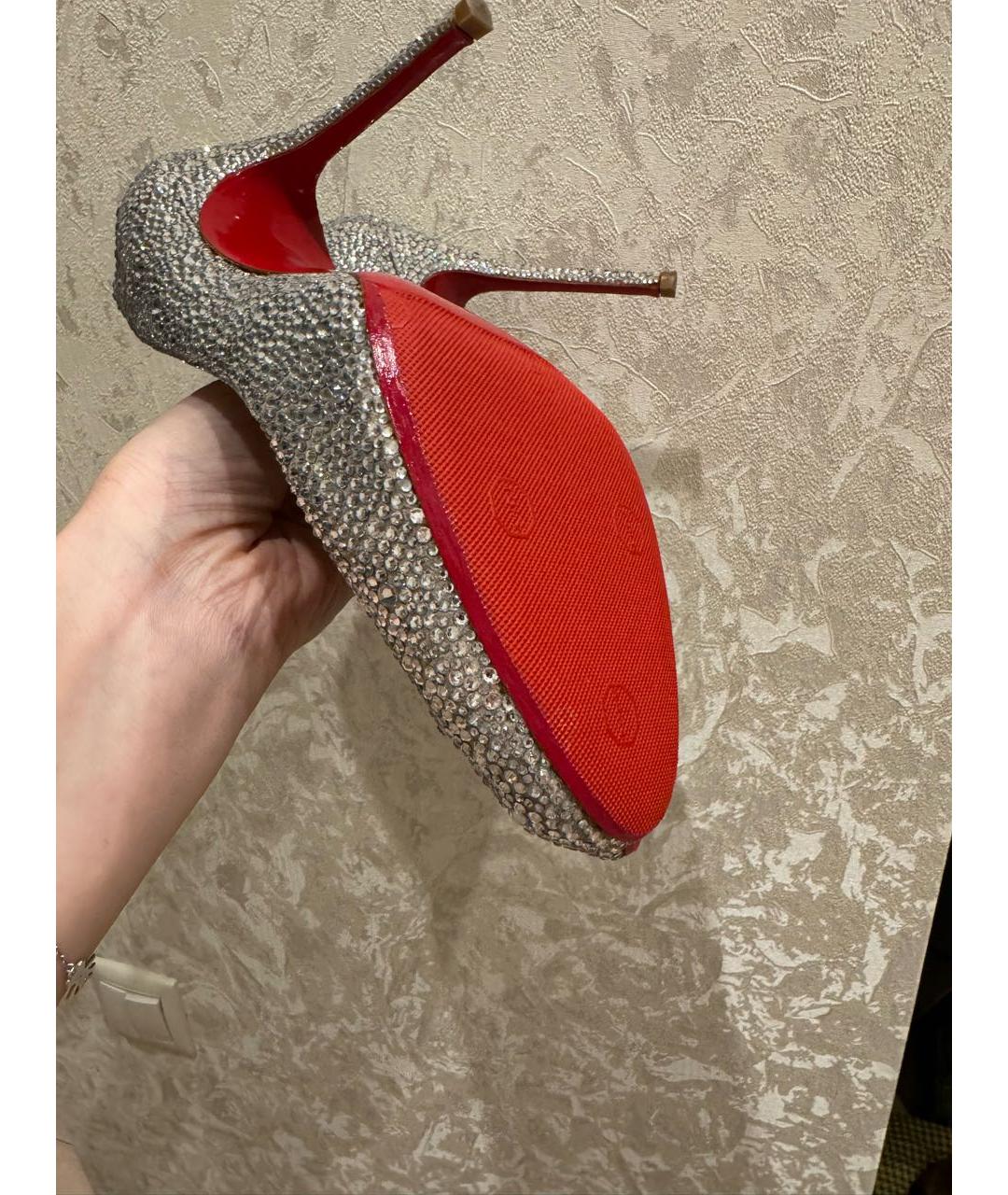 CHRISTIAN LOUBOUTIN Серебряные туфли, фото 8