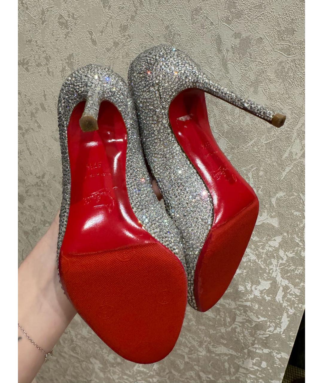 CHRISTIAN LOUBOUTIN Серебряные туфли, фото 7