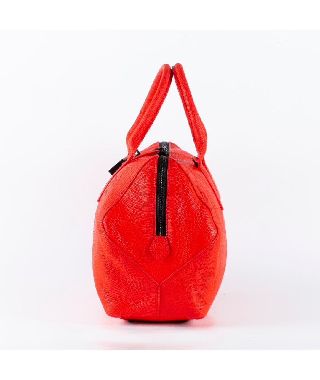 FURLA Красная кожаная сумка с короткими ручками, фото 4