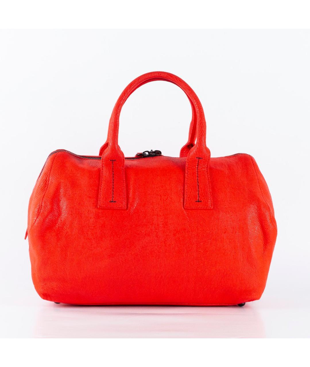FURLA Красная кожаная сумка с короткими ручками, фото 3