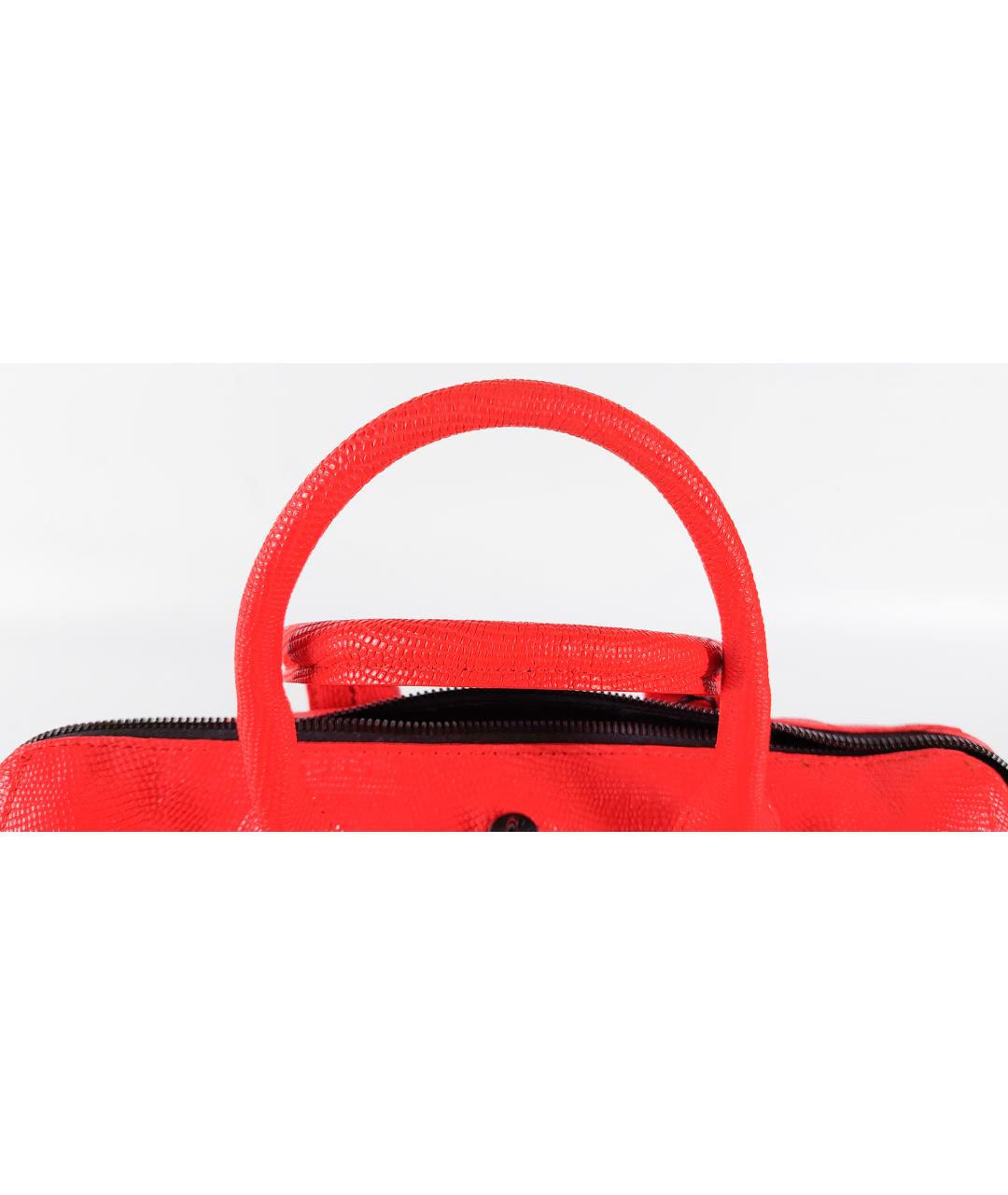 FURLA Красная кожаная сумка с короткими ручками, фото 8