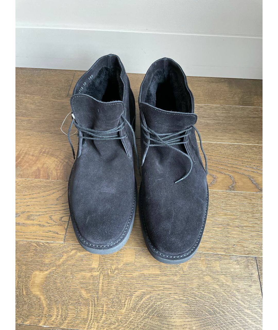 BRIONI Черные замшевые низкие ботинки, фото 2
