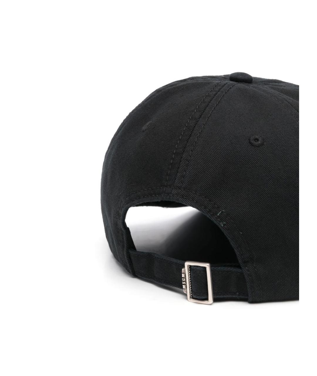 MSGM Черная хлопковая кепка, фото 2