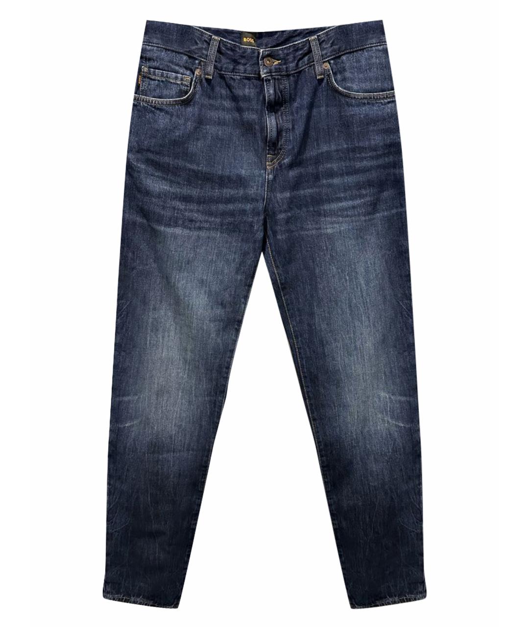 HUGO BOSS Голубые хлопковые прямые джинсы, фото 1
