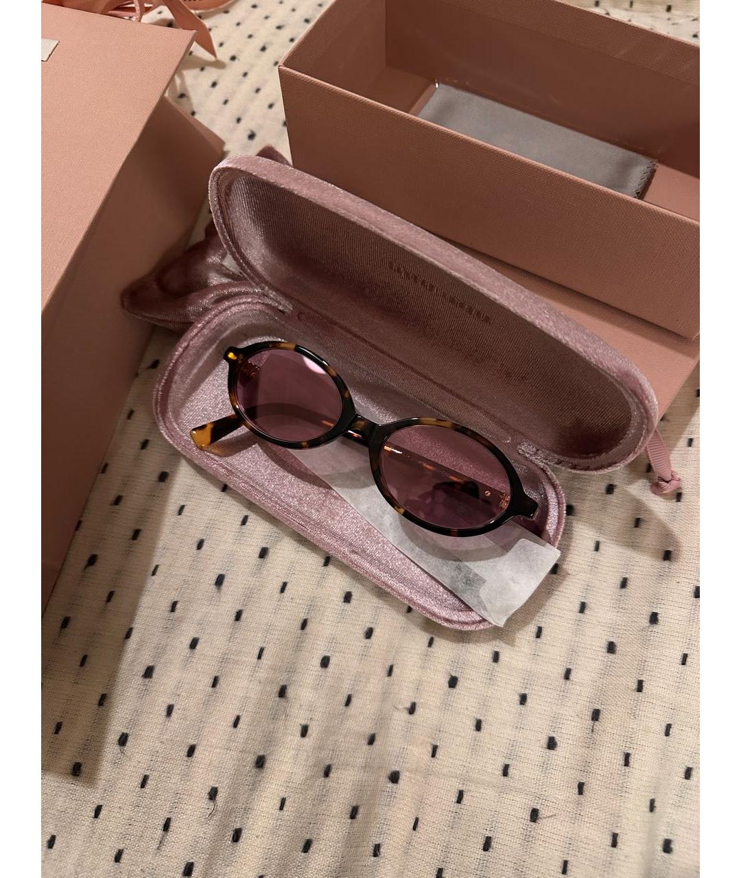 MIU MIU Коричневые солнцезащитные очки, фото 4