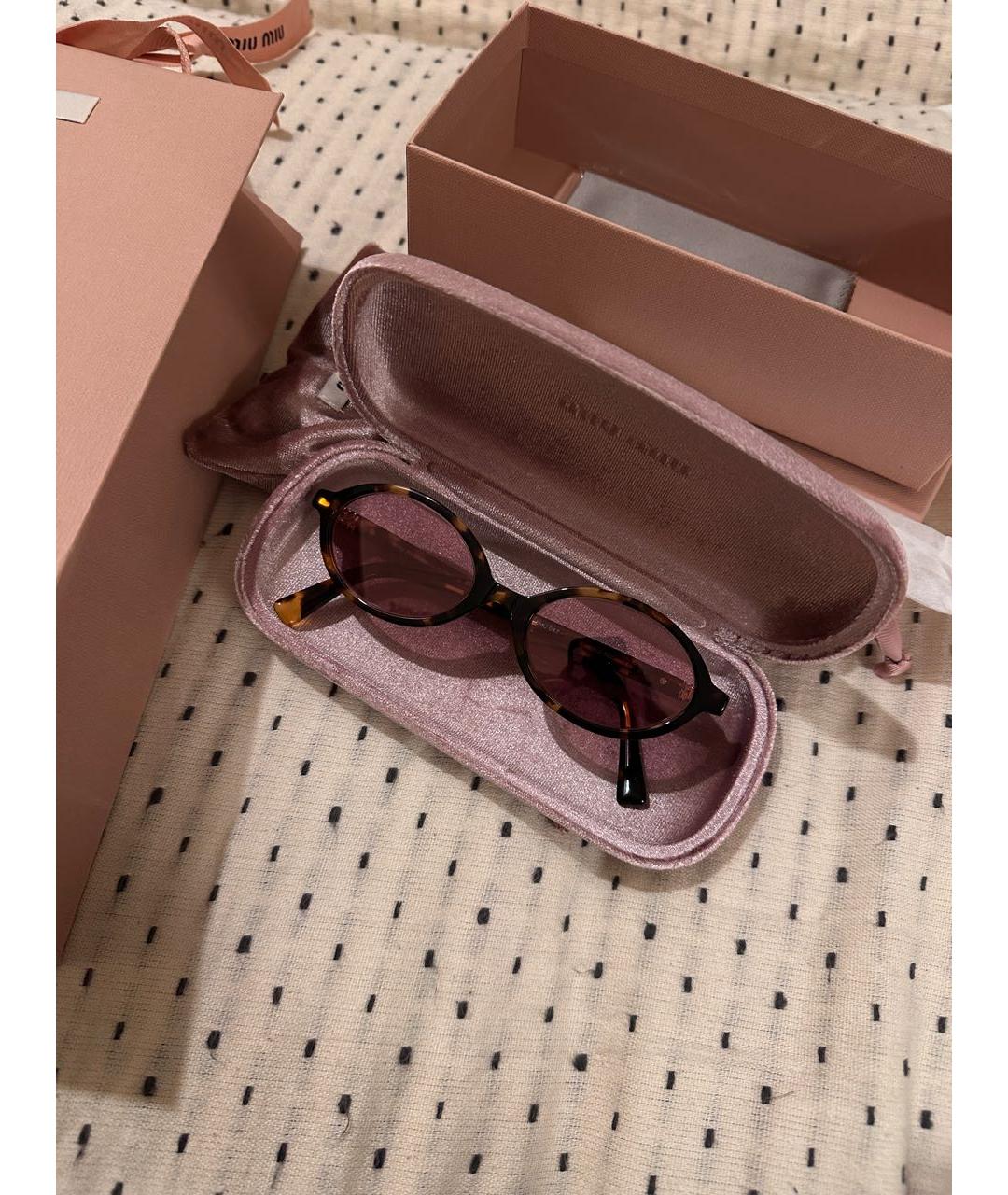 MIU MIU Коричневые солнцезащитные очки, фото 5