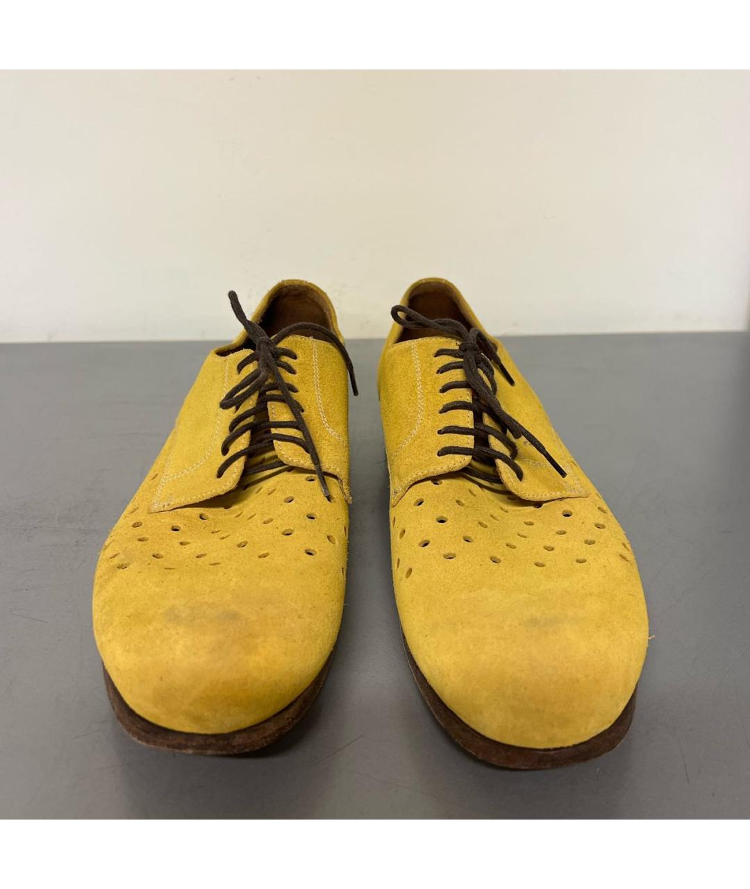 PAUL SMITH Желтые замшевые ботинки, фото 3