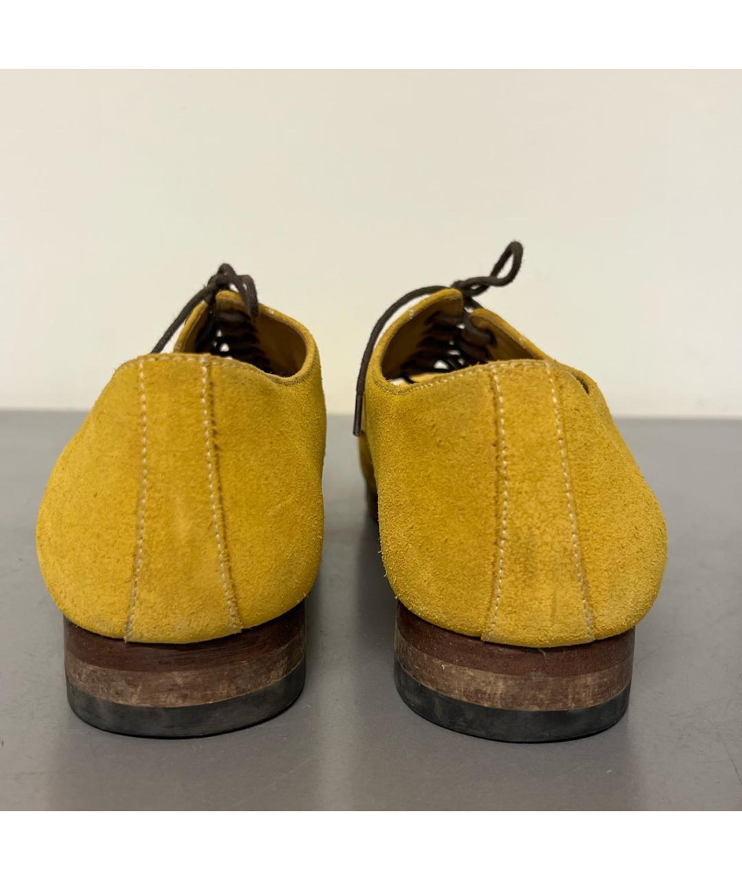 PAUL SMITH Желтые замшевые ботинки, фото 4
