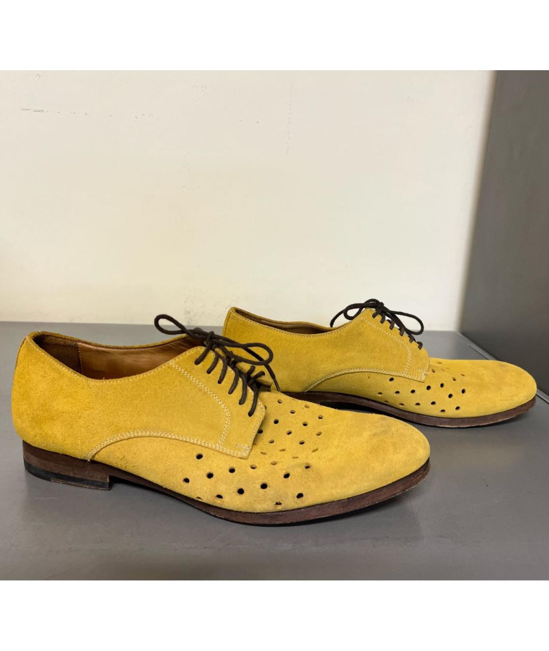 PAUL SMITH Желтые замшевые ботинки, фото 5
