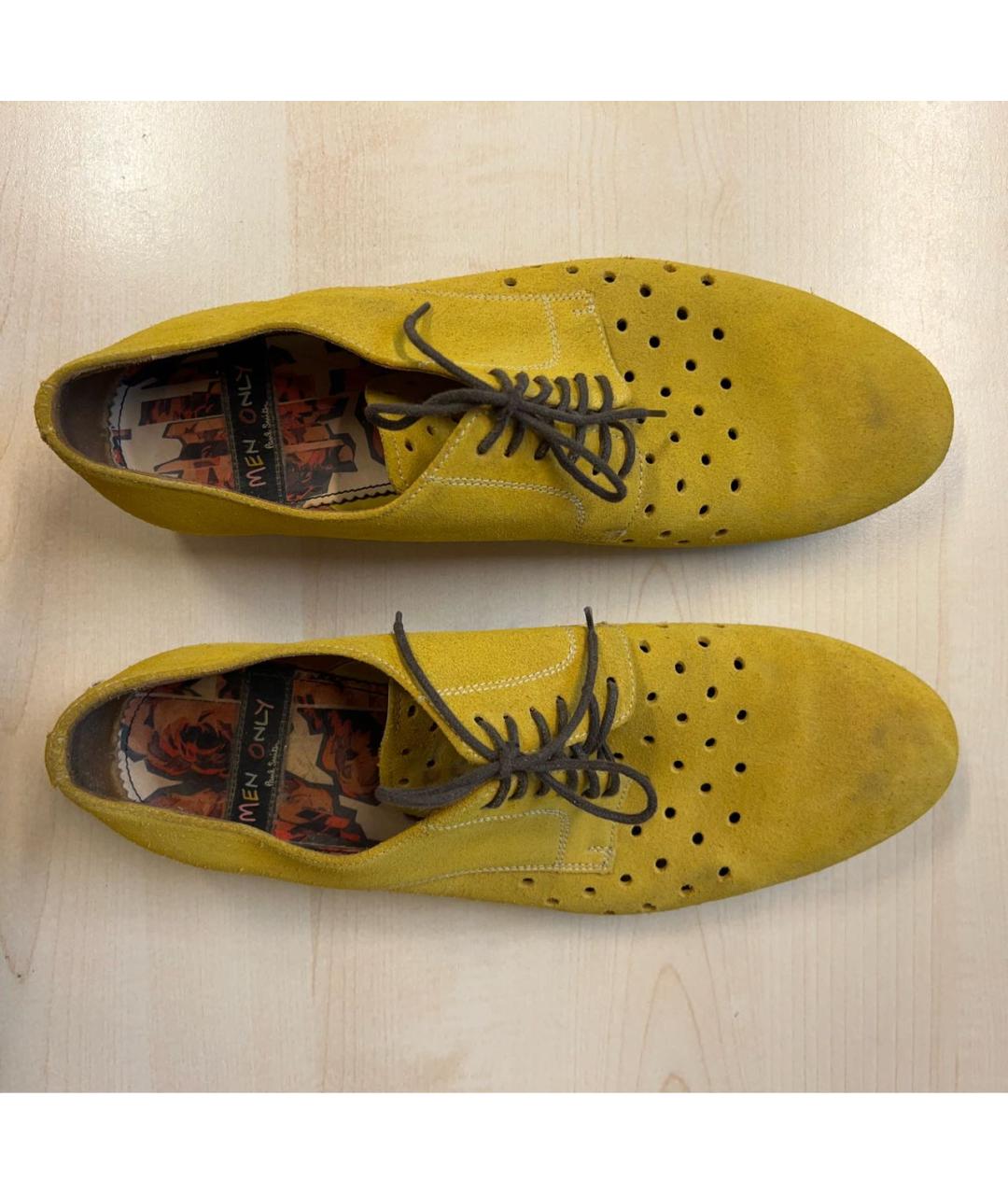 PAUL SMITH Желтые замшевые ботинки, фото 2