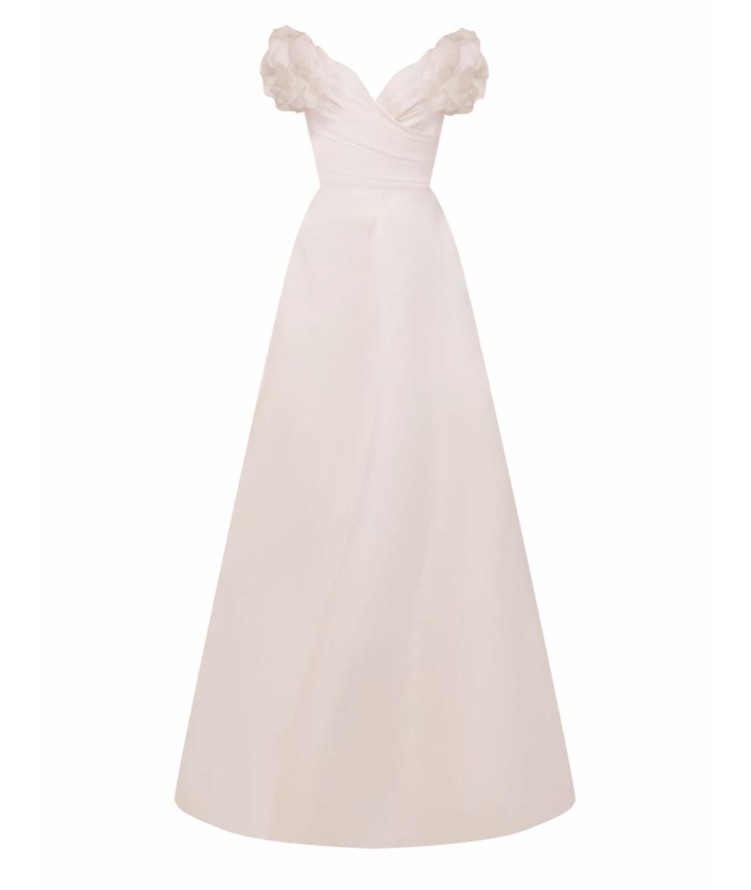 ELIE SAAB Белое атласное свадебное платье, фото 1