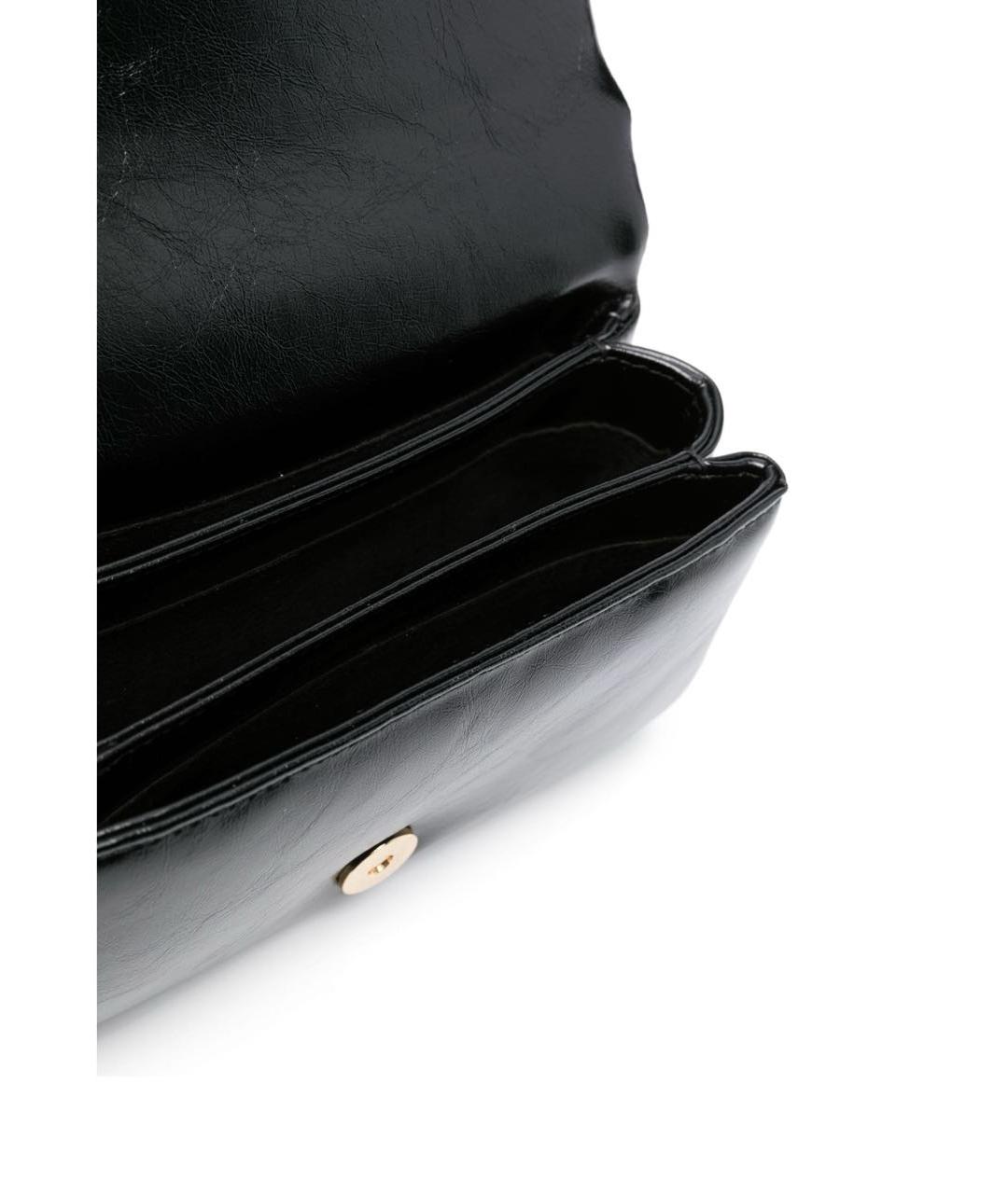 ELISABETTA FRANCHI Черная сумка через плечо из искусственной кожи, фото 3
