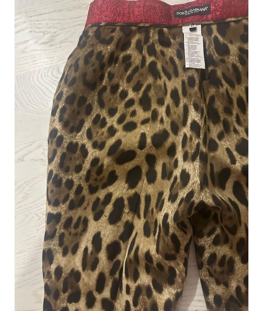 DOLCE&GABBANA Красные прямые брюки, фото 4