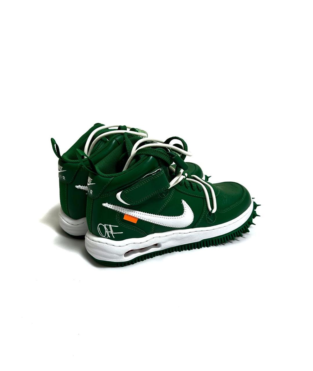 NIKE X OFF-WHITE Зеленые кожаные кроссовки, фото 7