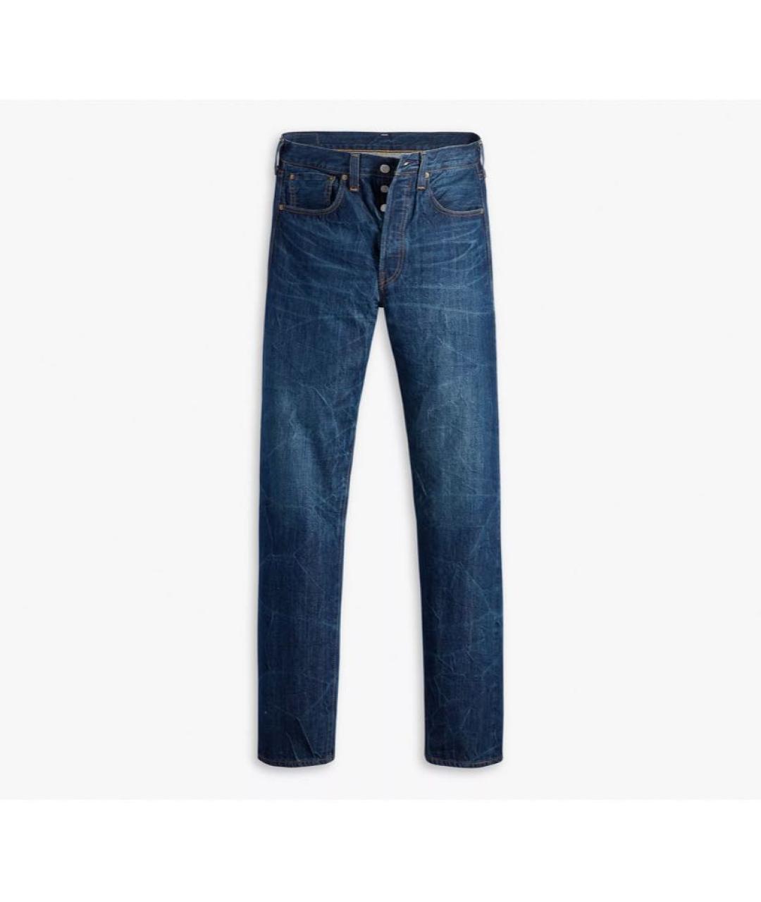 LEVI'S Темно-синие хлопковые прямые джинсы, фото 9