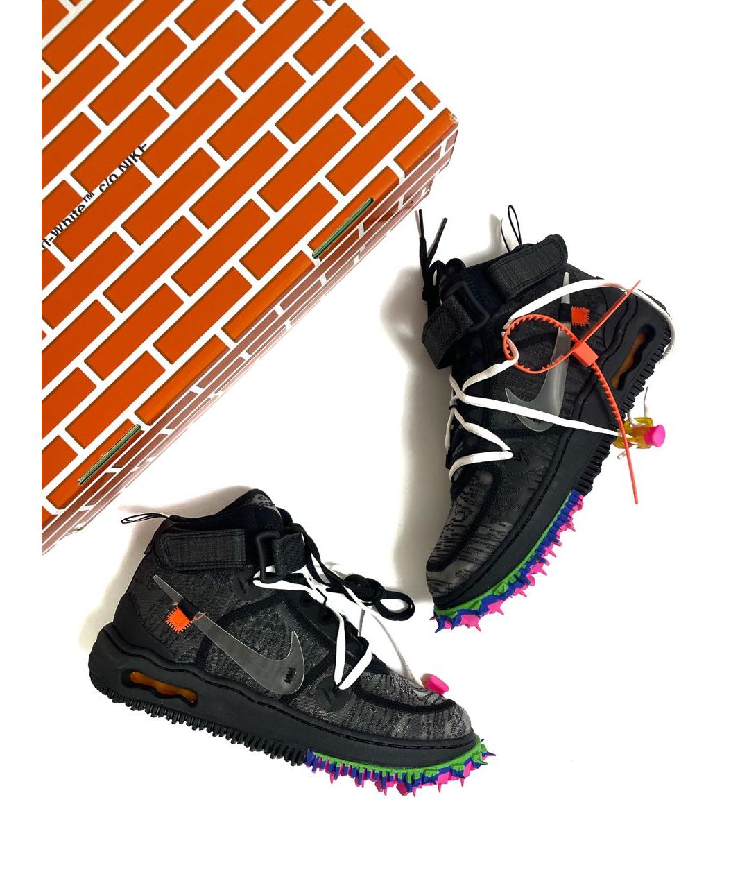 NIKE X OFF-WHITE Черные высокие кроссовки / кеды, фото 6