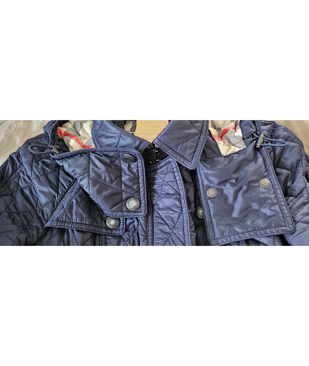 BURBERRY BRIT Темно-синяя полиамидовая куртка, фото 4