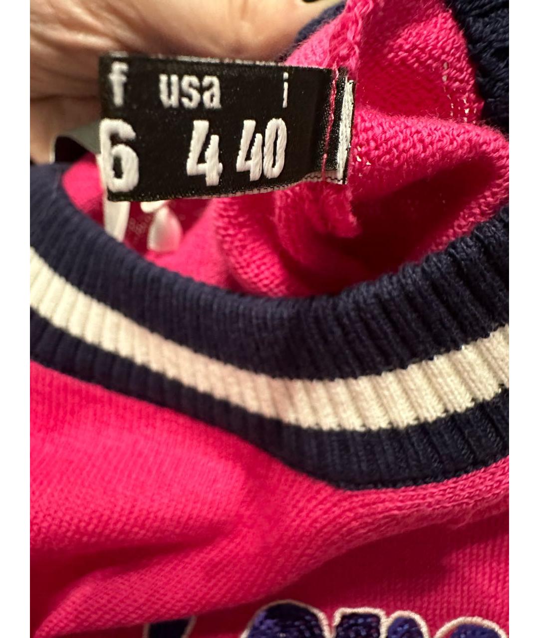LOVE MOSCHINO Розовый хлопковый джемпер / свитер, фото 6