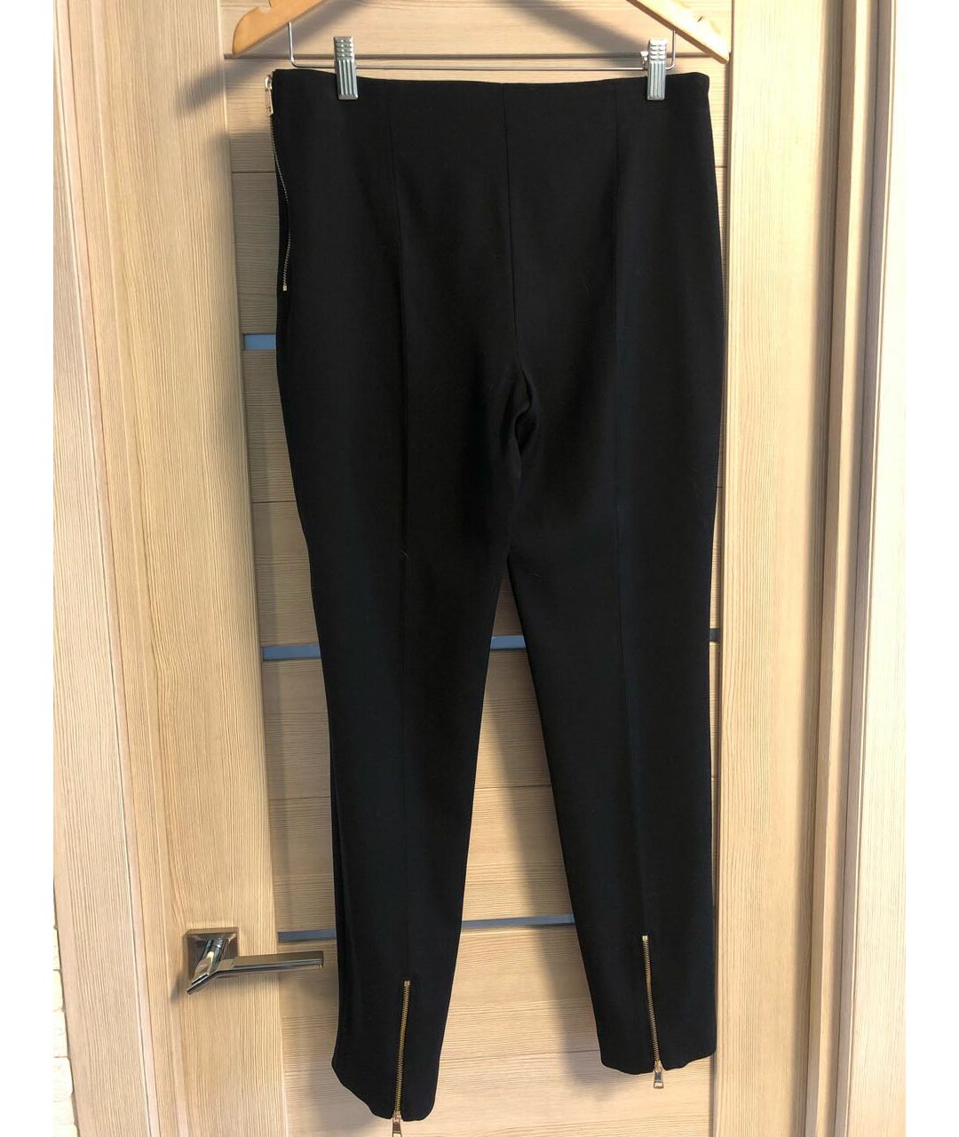 BURBERRY Черные шерстяные прямые брюки, фото 2