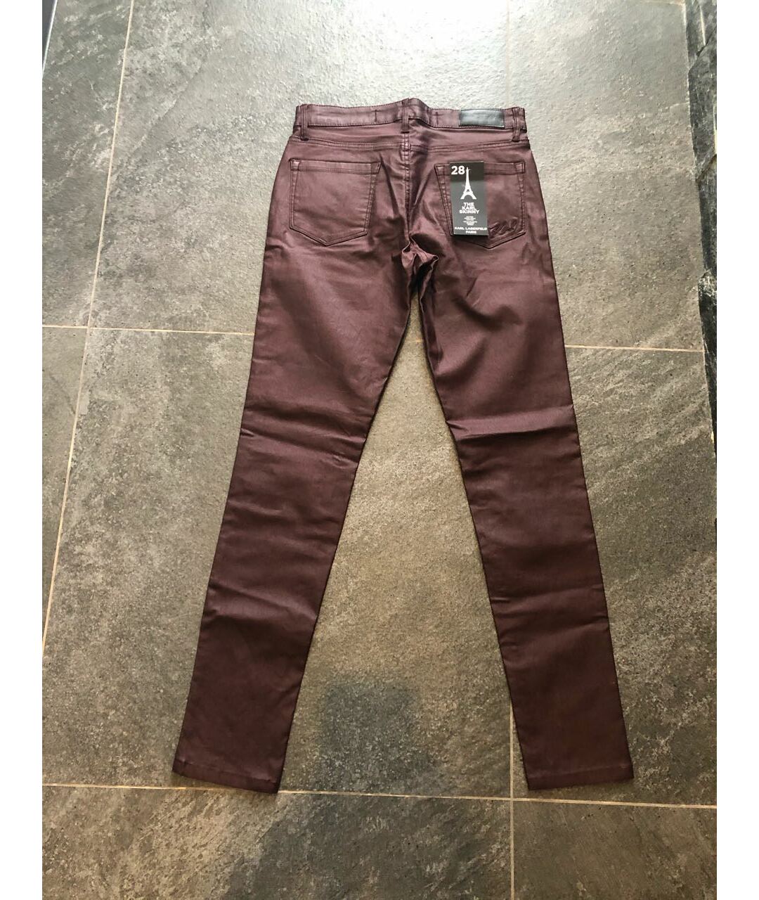 KARL LAGERFELD Бордовые джинсы слим, фото 2