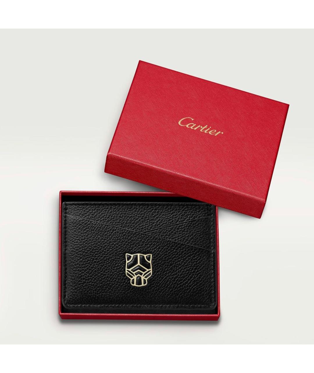 CARTIER Черный кожаный кардхолдер, фото 2