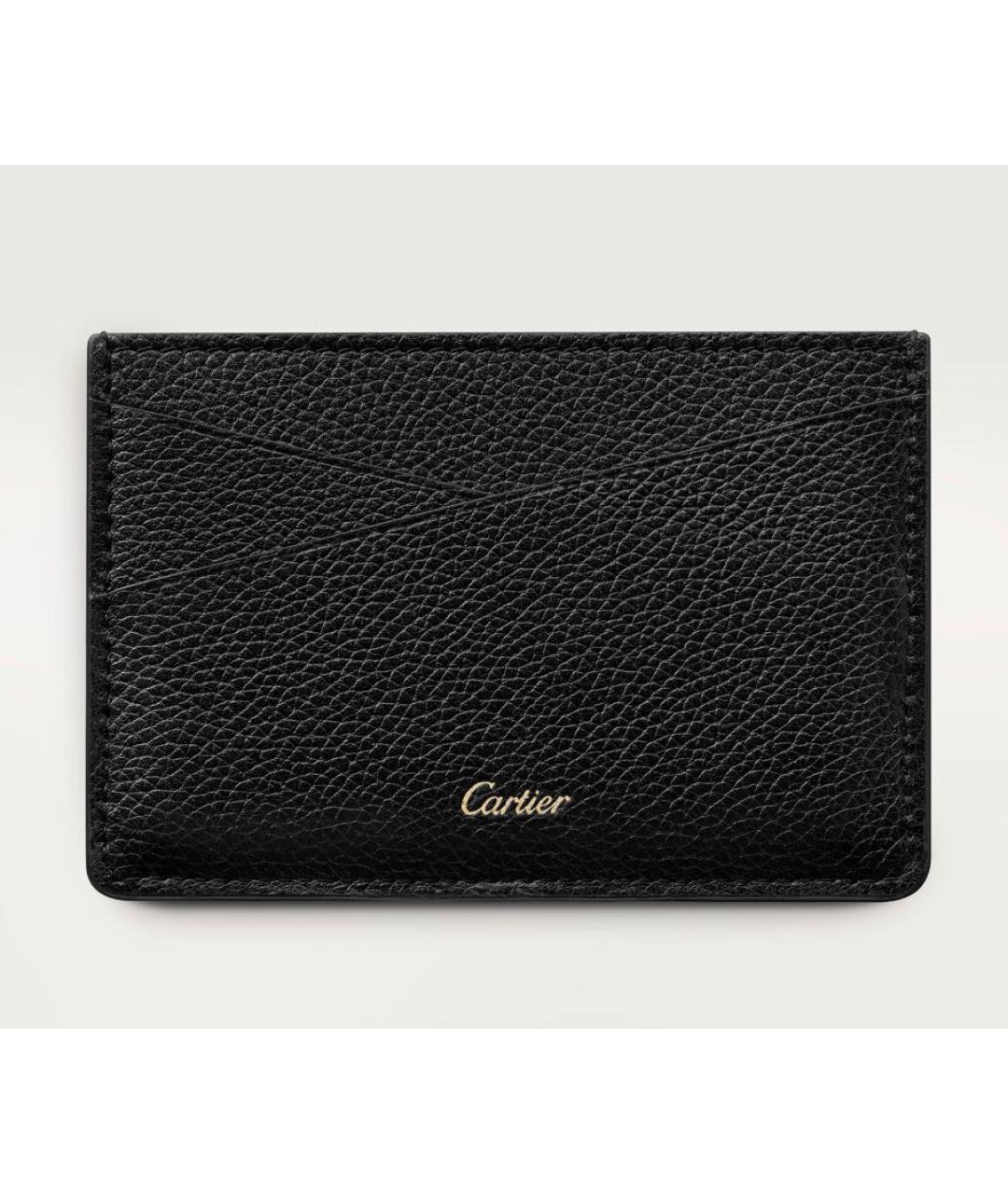 CARTIER Черный кожаный кардхолдер, фото 3