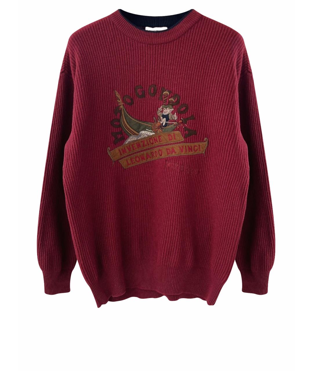 ICEBERG Бордовый шерстяной джемпер / свитер, фото 1
