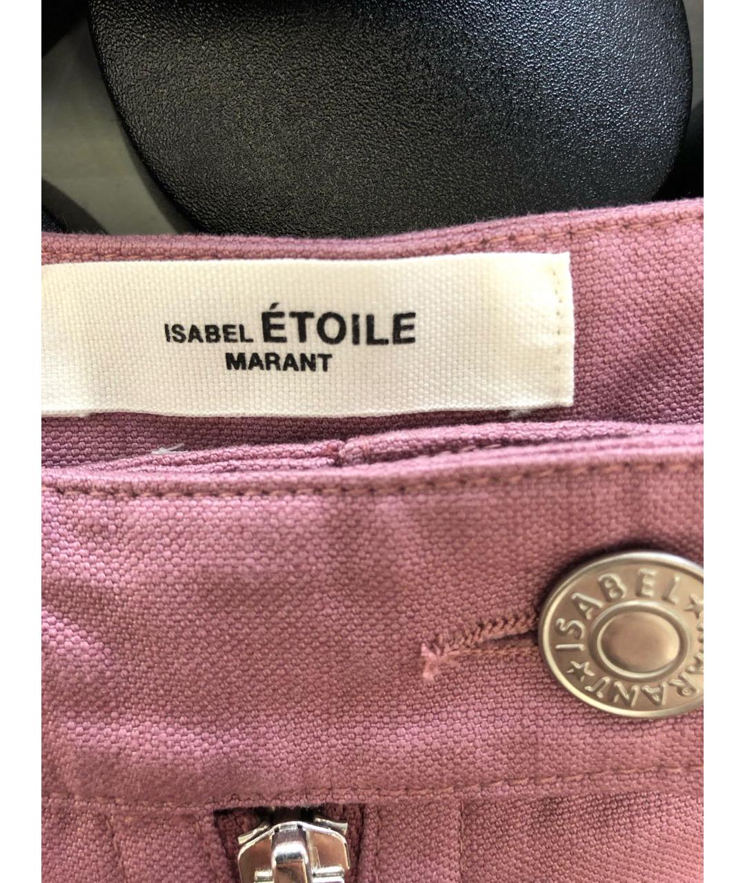 ISABEL MARANT ETOILE Розовые прямые брюки, фото 3