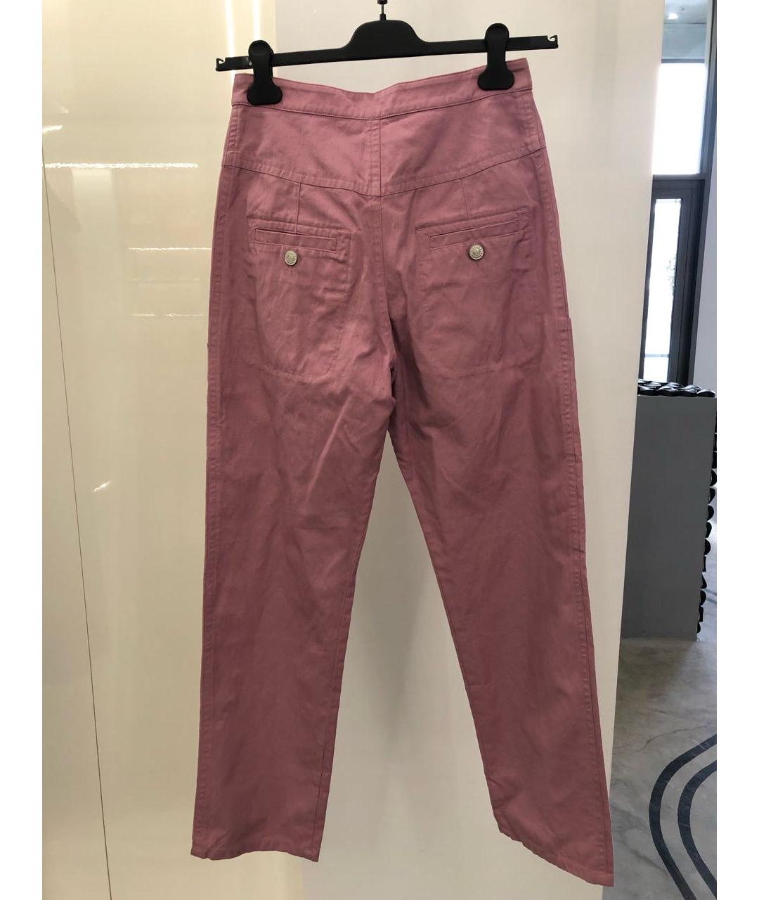 ISABEL MARANT ETOILE Розовые прямые брюки, фото 2