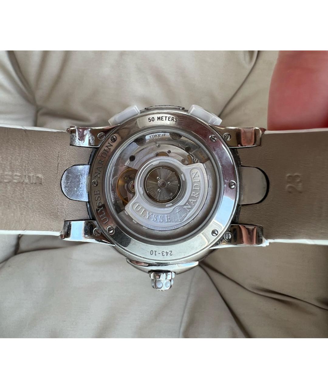 Ulysse Nardin Белые металлические часы, фото 2