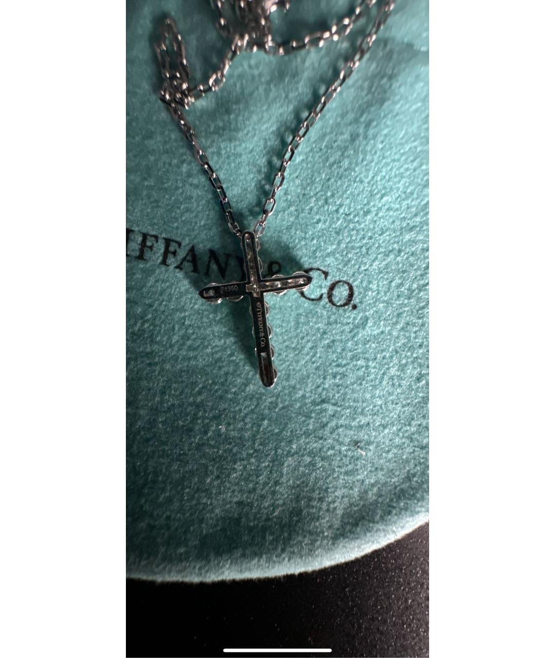 TIFFANY&CO Белая платиновая подвеска, фото 4