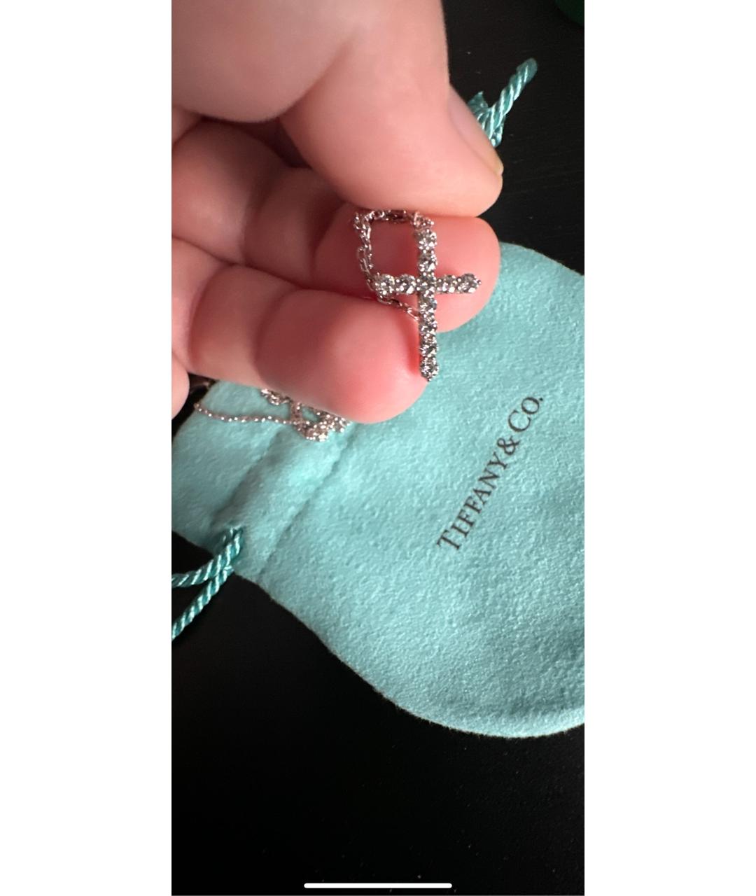 TIFFANY&CO Белая платиновая подвеска, фото 6