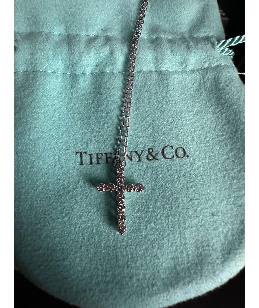 TIFFANY&CO Белая платиновая подвеска, фото 2