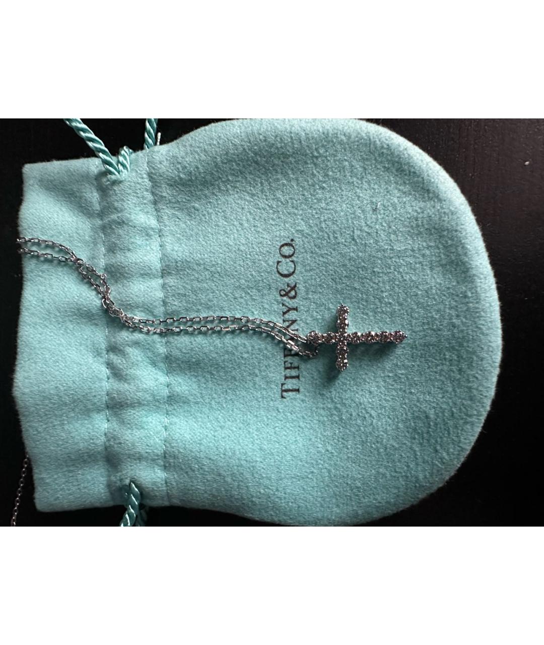 TIFFANY&CO Белая платиновая подвеска, фото 3