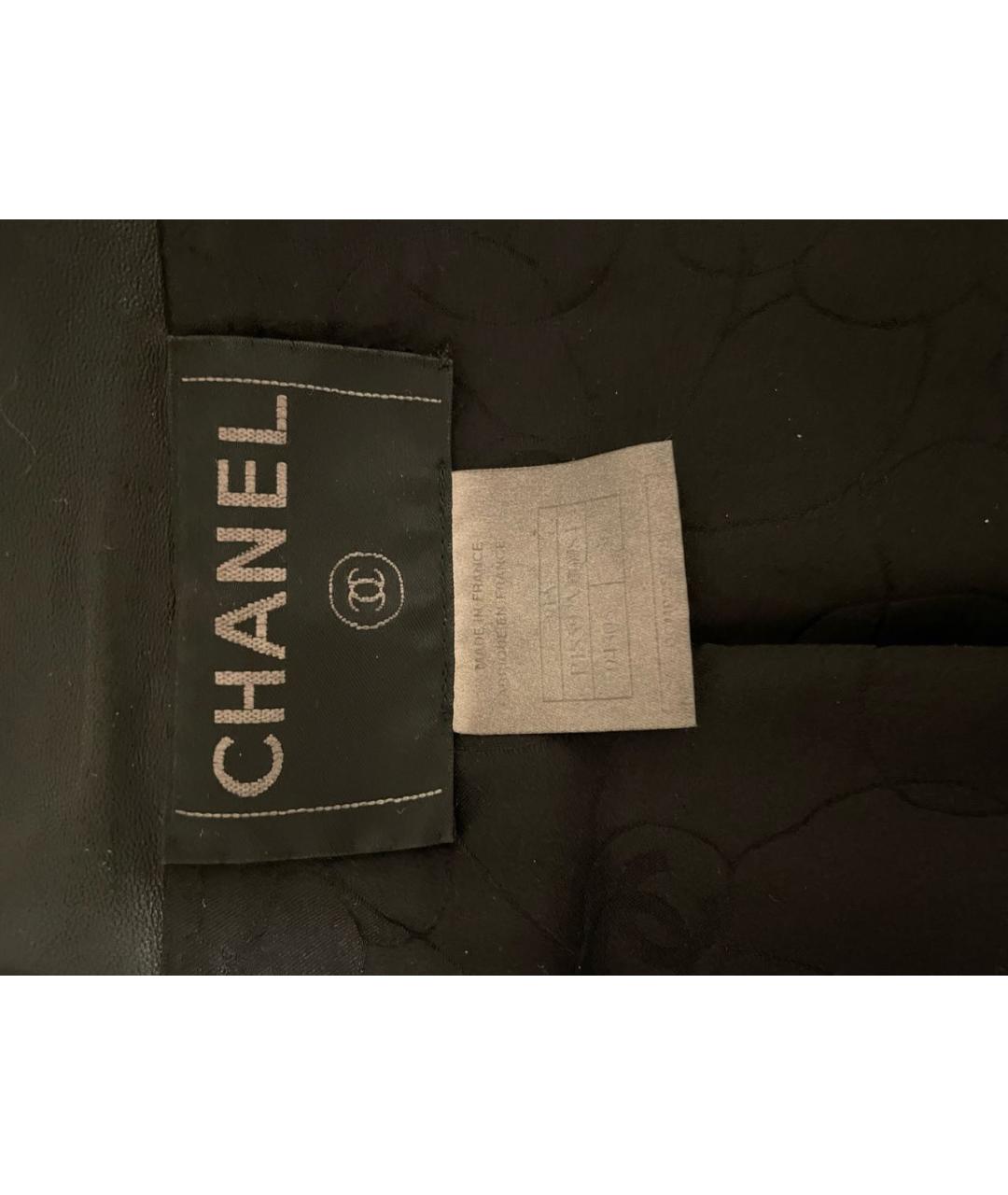 CHANEL PRE-OWNED Черная кожаная куртка, фото 6