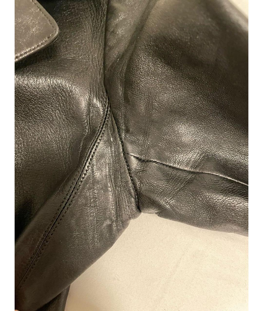 CHANEL PRE-OWNED Черная кожаная куртка, фото 8