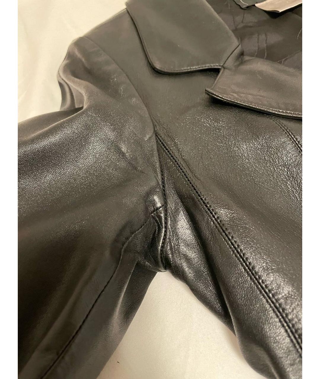 CHANEL PRE-OWNED Черная кожаная куртка, фото 7