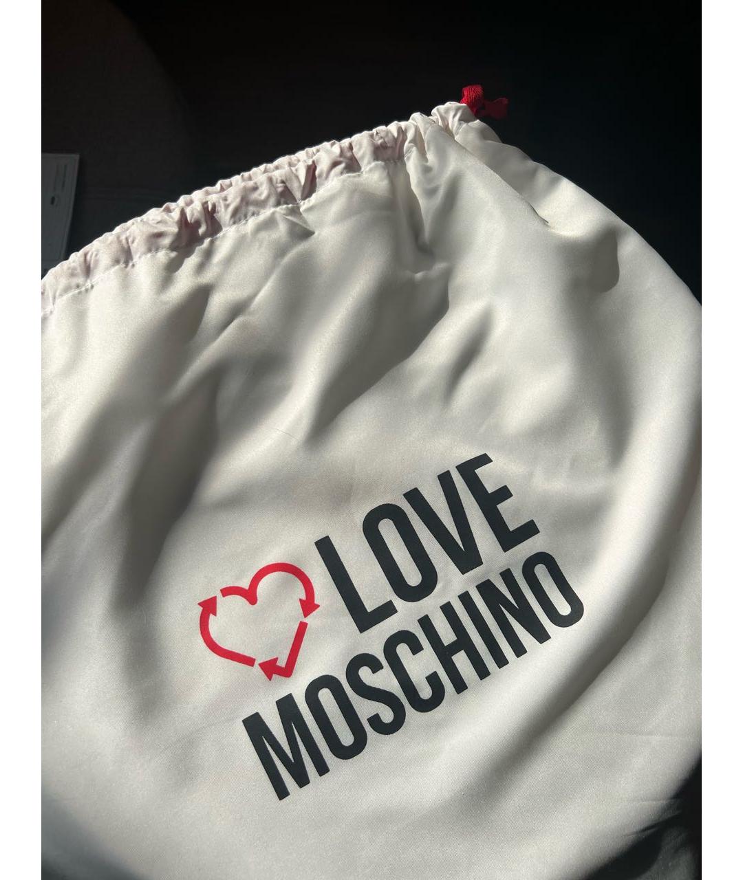 LOVE MOSCHINO Черный синтетический рюкзак, фото 8