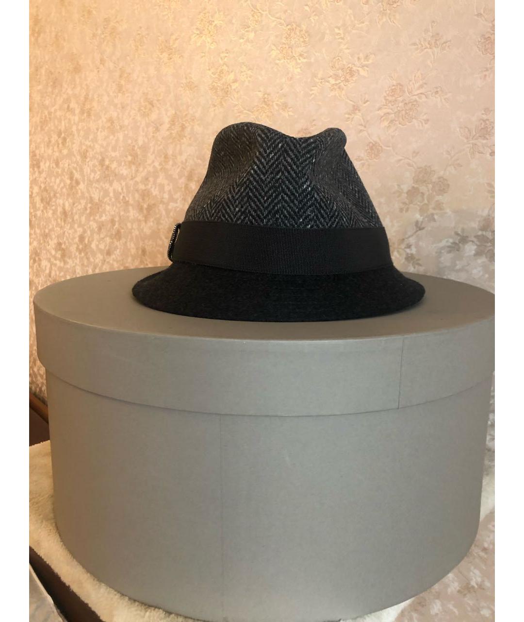 FABIANA FILIPPI Антрацитовая шерстяная шляпа, фото 3