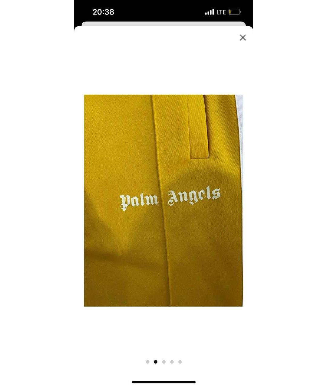PALM ANGELS Желтые спортивные брюки и шорты, фото 3