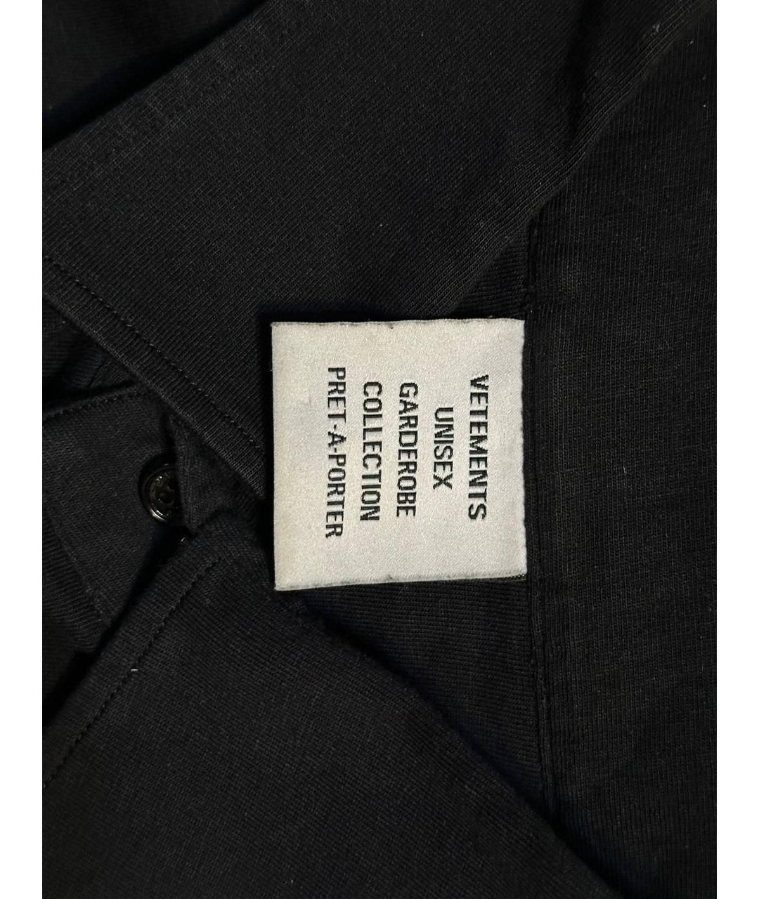 VETEMENTS Черная хлопко-полиэстеровая классическая рубашка, фото 5