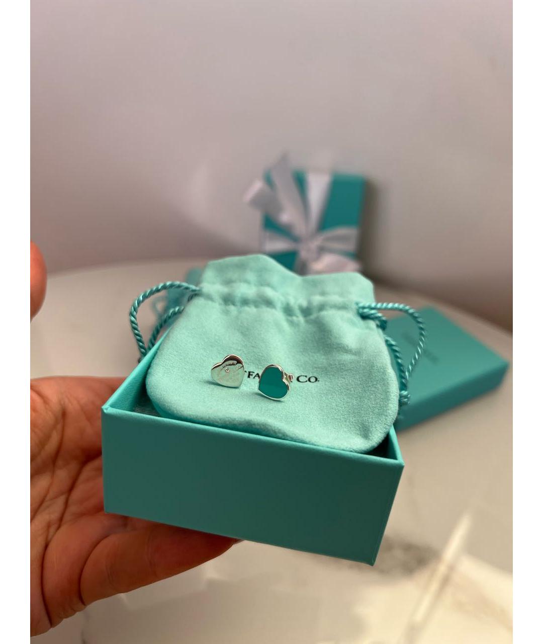 TIFFANY&CO Бирюзовые серебряные серьги, фото 2