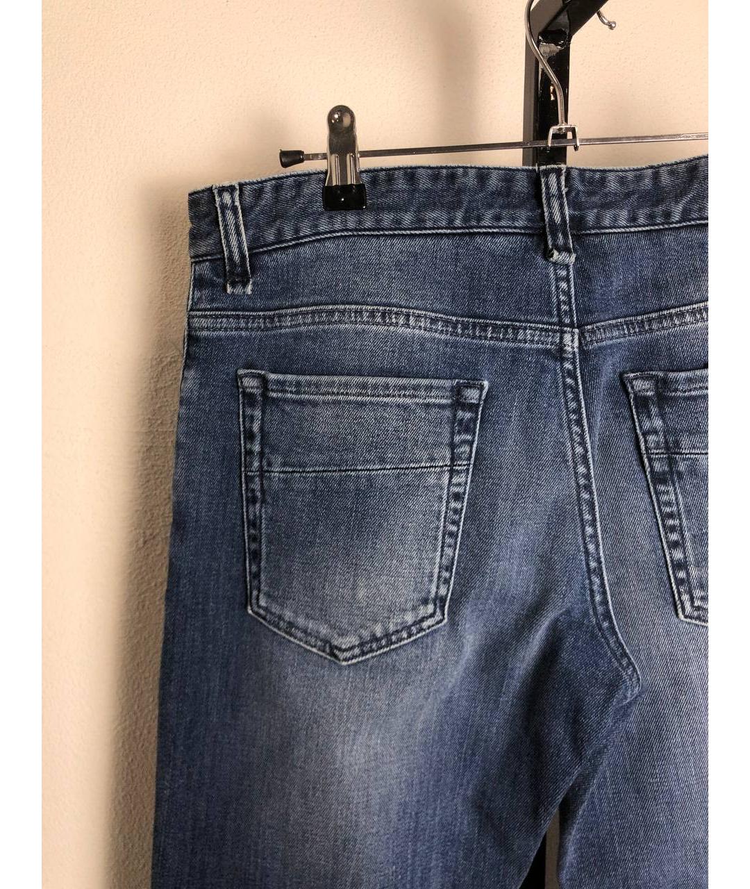 FENDI Синие хлопковые прямые джинсы, фото 6