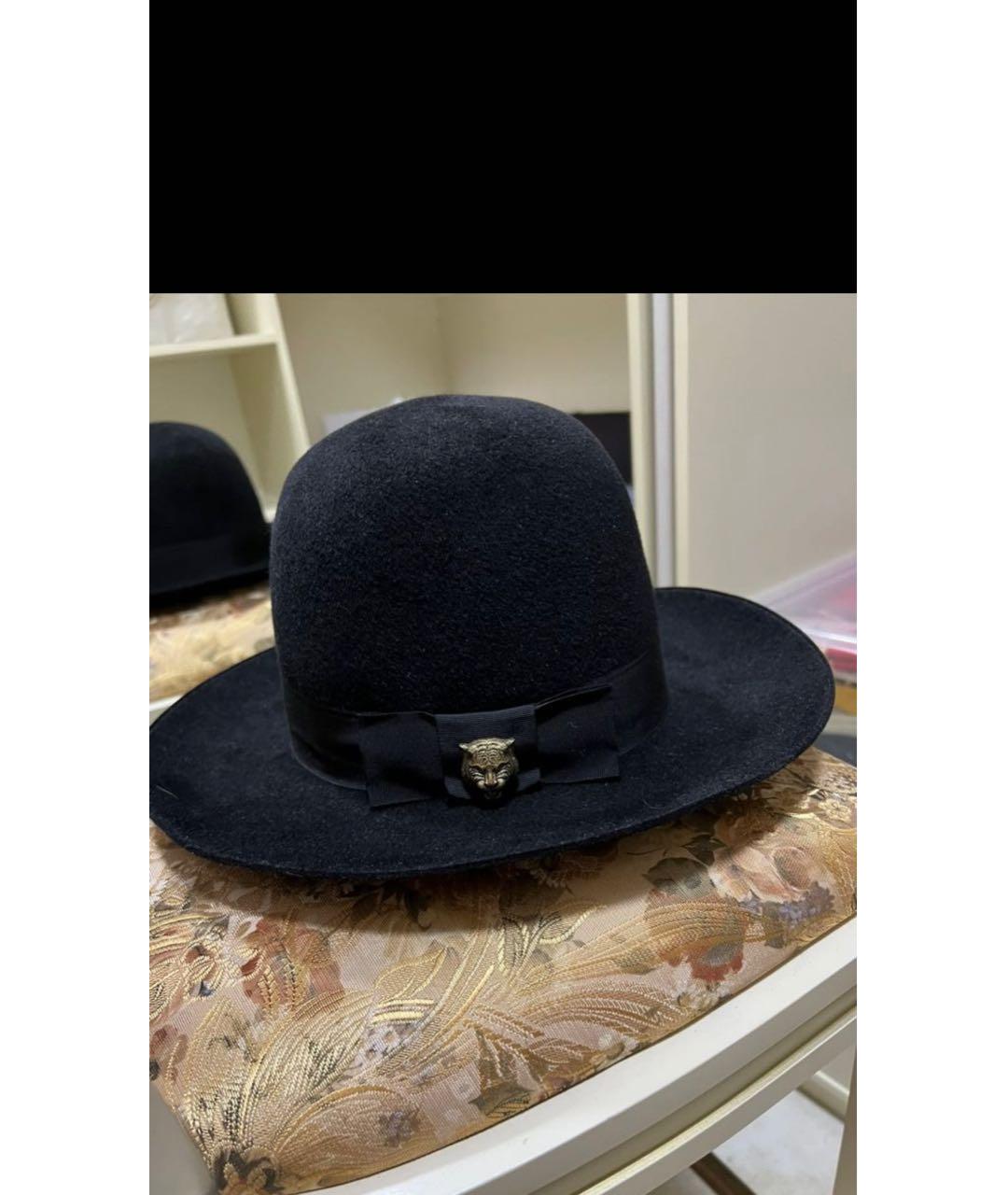 GUCCI Черная шляпа, фото 6