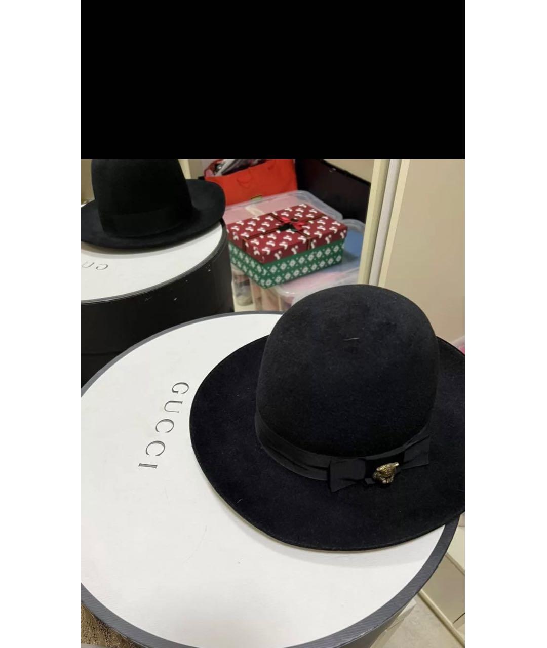 GUCCI Черная шляпа, фото 2