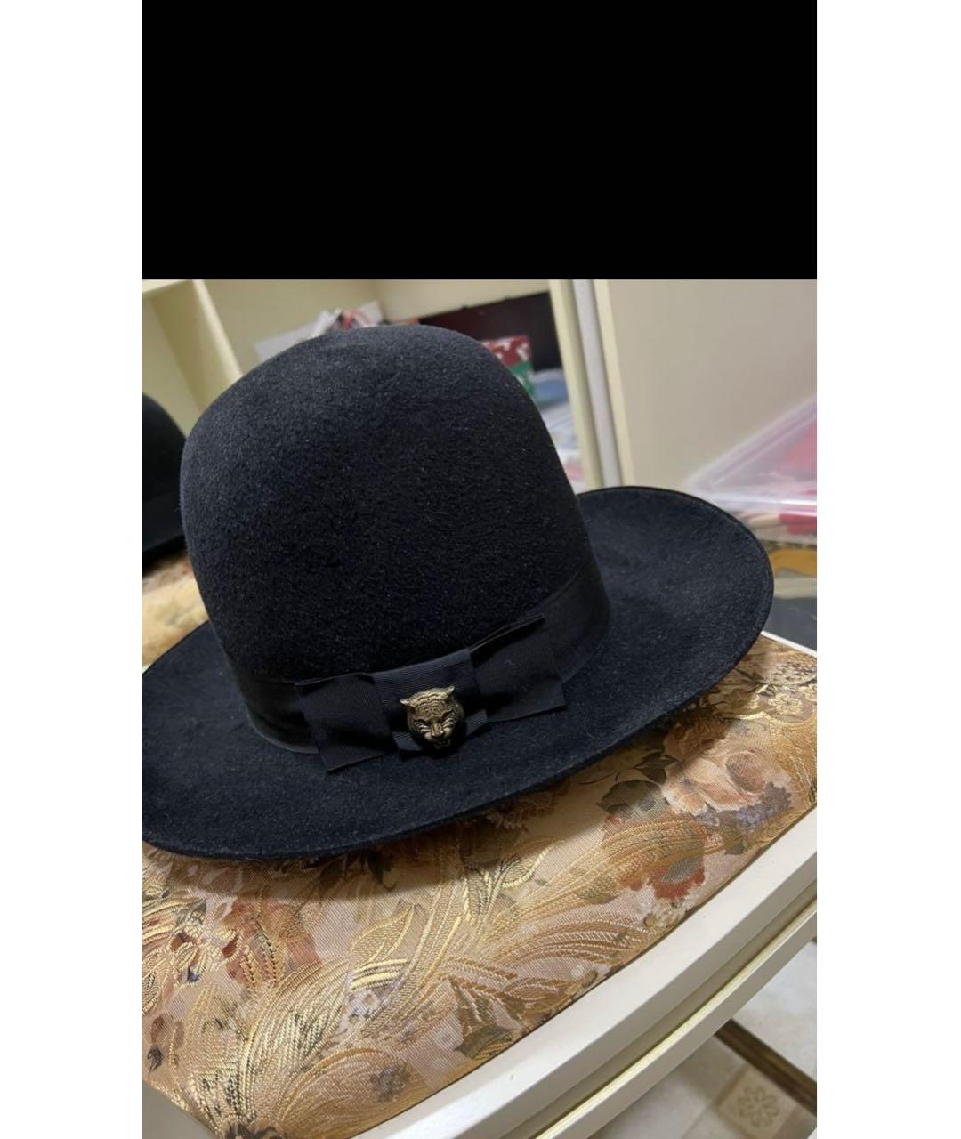 GUCCI Черная шляпа, фото 3