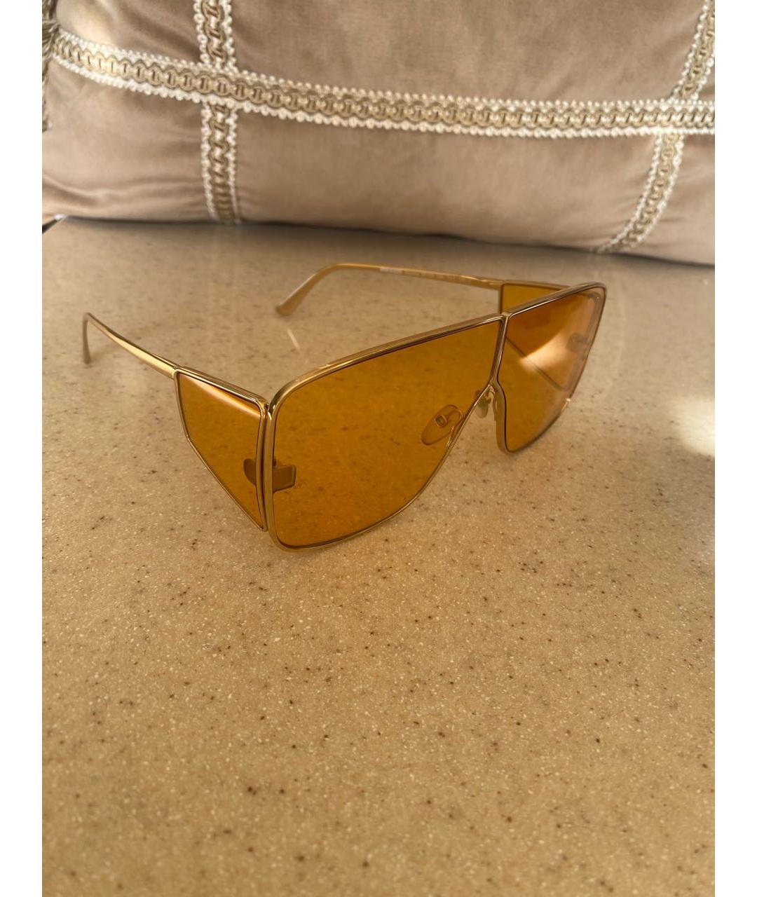 TOM FORD Золотые металлические солнцезащитные очки, фото 2
