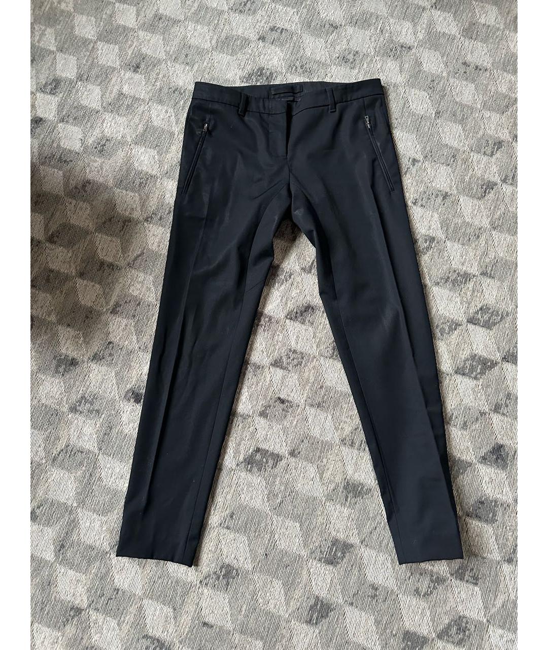 PRADA Черные шерстяные брюки узкие, фото 9