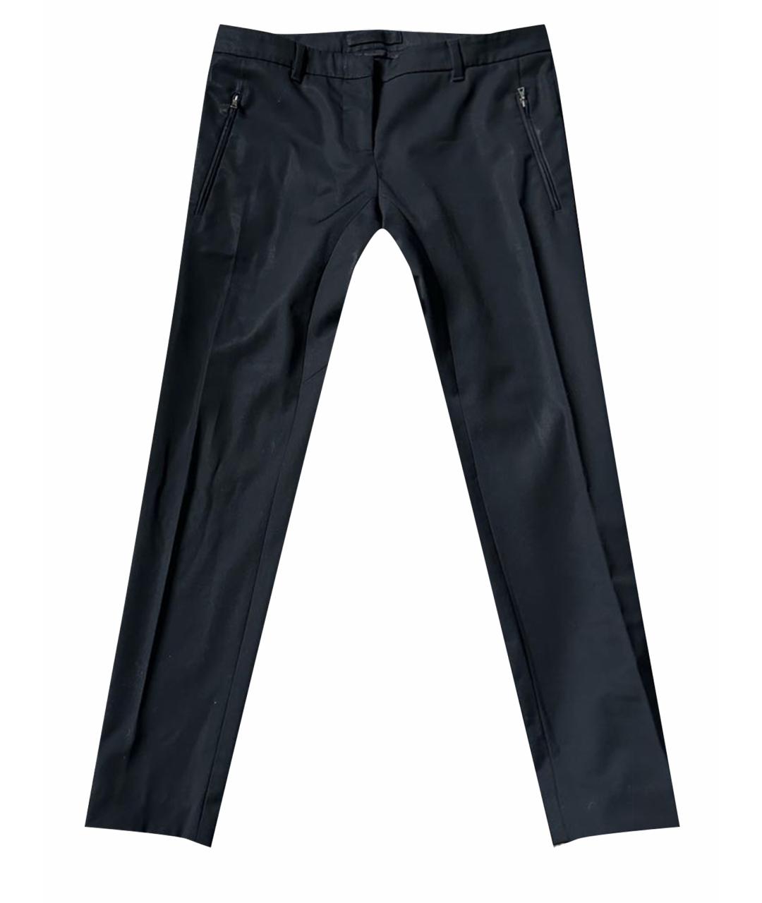 PRADA Черные шерстяные брюки узкие, фото 1